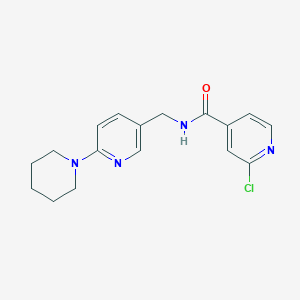 2-chloro-N-{[6-(piperidin-1-yl)pyridin-3-yl]methyl}pyridine-4-carboxamide