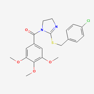 [2-[(4-Chlorophenyl)methylsulfanyl]-4,5-dihydroimidazol-1-yl]-(3,4,5-trimethoxyphenyl)methanone