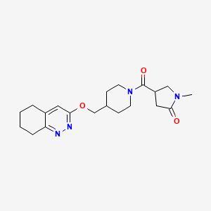 1-Methyl-4-(4-(((5,6,7,8-tetrahydrocinnolin-3-yl)oxy)methyl)piperidine-1-carbonyl)pyrrolidin-2-one
