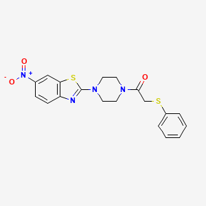 1-(4-(6-Nitrobenzo[d]thiazol-2-yl)piperazin-1-yl)-2-(phenylthio)ethanone
