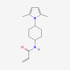 molecular formula C15H22N2O B2663625 N-[4-(2,5-Dimethylpyrrol-1-yl)cyclohexyl]prop-2-enamide CAS No. 2411302-23-1