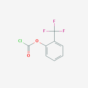 molecular formula C8H4ClF3O2 B2663627 2-(Trifluoromethyl)phenyl carbonochloridate CAS No. 869676-40-4