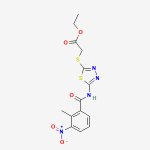 Ethyl 2-((5-(2-methyl-3-nitrobenzamido)-1,3,4-thiadiazol-2-yl)thio)acetate