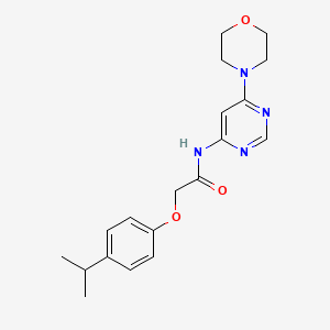 molecular formula C19H24N4O3 B2663632 2-(4-异丙基苯氧基)-N-(6-吗啉吡嘧啶-4-基)乙酰胺 CAS No. 1396636-46-6