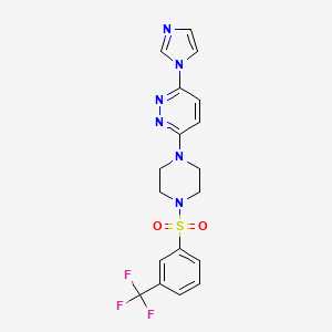 3-(1H-imidazol-1-yl)-6-(4-((3-(trifluoromethyl)phenyl)sulfonyl)piperazin-1-yl)pyridazine
