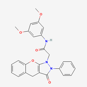 N-(3,5-dimethoxyphenyl)-2-{3-oxo-2-phenyl-1H,2H,3H,4H-chromeno[2,3-c]pyrazol-1-yl}acetamide