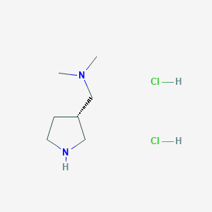 molecular formula C7H18Cl2N2 B2663666 dimethyl({[(3S)-pyrrolidin-3-yl]methyl})amine dihydrochloride CAS No. 859027-26-2