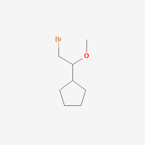 molecular formula C8H15BrO B2663668 (2-溴-1-甲氧基乙基)环戊烷 CAS No. 1824189-53-8