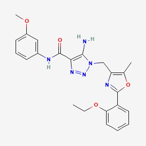 5-amino-1-{[2-(2-ethoxyphenyl)-5-methyl-1,3-oxazol-4-yl]methyl}-N-(3-methoxyphenyl)-1H-1,2,3-triazole-4-carboxamide