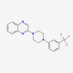 molecular formula C19H17F3N4 B2663673 2-{4-[3-(Trifluoromethyl)phenyl]piperazino}quinoxaline CAS No. 339104-78-8