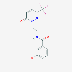 3-Methoxy-N-[2-[6-oxo-3-(trifluoromethyl)pyridazin-1-yl]ethyl]benzamide