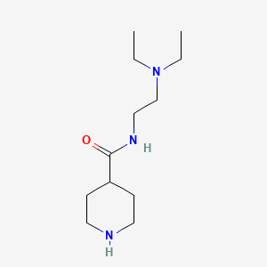 molecular formula C12H25N3O B2663680 N-[2-(diethylamino)ethyl]piperidine-4-carboxamide CAS No. 93137-68-9