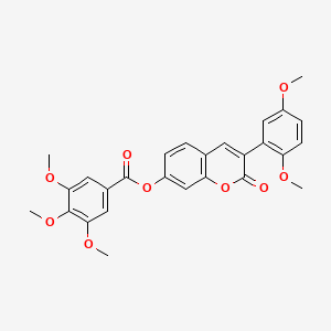 B2663684 3-(2,5-dimethoxyphenyl)-2-oxo-2H-chromen-7-yl 3,4,5-trimethoxybenzoate CAS No. 864760-79-2