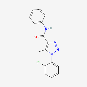 molecular formula C16H13ClN4O B2663692 1-(2-氯苯基)-5-甲基-N-苯基-1H-1,2,3-三唑-4-甲酰胺 CAS No. 890645-85-9