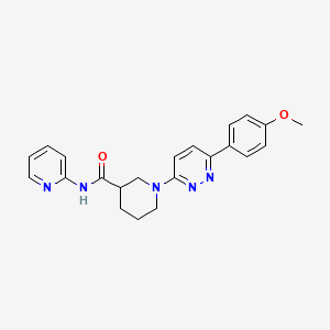 molecular formula C22H23N5O2 B2663701 1-(6-(4-甲氧基苯基)吡啶并[3-yl)-N-(吡啶-2-基)哌啶-3-甲酰胺 CAS No. 1105213-24-8