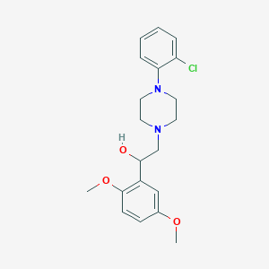 molecular formula C20H25ClN2O3 B2663703 2-[4-(2-Chlorophenyl)piperazino]-1-(2,5-dimethoxyphenyl)-1-ethanol CAS No. 1251708-95-8