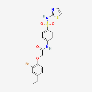 2-(2-bromo-4-ethylphenoxy)-N-[4-(1,3-thiazol-2-ylsulfamoyl)phenyl]acetamide