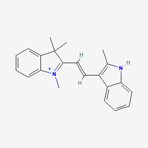 1,3,3-trimethyl-2-[(E)-2-(2-methyl-1H-indol-3-yl)ethenyl]-3H-indolium