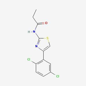 molecular formula C12H10Cl2N2OS B2663710 N-[4-(2,5-二氯苯基)-1,3-噻唑-2-基]丙酰胺 CAS No. 105512-63-8
