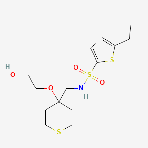 5-ethyl-N-((4-(2-hydroxyethoxy)tetrahydro-2H-thiopyran-4-yl)methyl)thiophene-2-sulfonamide