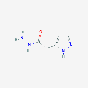 molecular formula C5H8N4O B2663725 2-(1H-吡唑-3-基)乙酰肼 CAS No. 144677-14-5