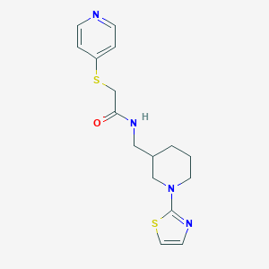 2-(pyridin-4-ylthio)-N-((1-(thiazol-2-yl)piperidin-3-yl)methyl)acetamide