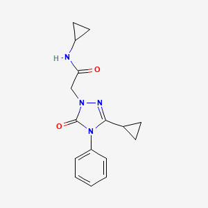 N-cyclopropyl-2-(3-cyclopropyl-5-oxo-4-phenyl-4,5-dihydro-1H-1,2,4-triazol-1-yl)acetamide