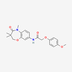 2-(4-methoxyphenoxy)-N-(3,3,5-trimethyl-4-oxo-2,3,4,5-tetrahydrobenzo[b][1,4]oxazepin-8-yl)acetamide