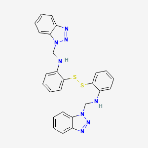 N-(benzotriazol-1-ylmethyl)-2-[[2-(benzotriazol-1-ylmethylamino)phenyl]disulfanyl]aniline