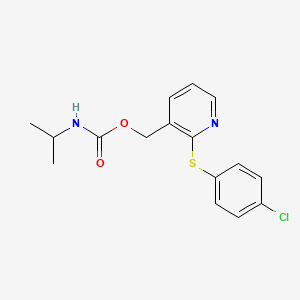molecular formula C16H17ClN2O2S B2663759 {2-[(4-chlorophenyl)sulfanyl]-3-pyridinyl}methyl N-isopropylcarbamate CAS No. 339278-52-3