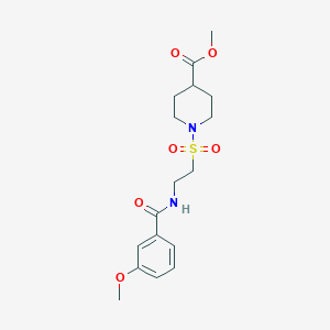 molecular formula C17H24N2O6S B2663765 Methyl 1-((2-(3-methoxybenzamido)ethyl)sulfonyl)piperidine-4-carboxylate CAS No. 899966-98-4