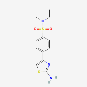 molecular formula C13H17N3O2S2 B2663768 4-(2-氨基-1,3-噻唑-4-基)-N,N-二乙基苯乙磺酰胺 CAS No. 924043-38-9