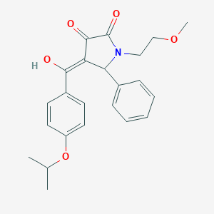 molecular formula C23H25NO5 B266377 3-hydroxy-4-(4-isopropoxybenzoyl)-1-(2-methoxyethyl)-5-phenyl-1,5-dihydro-2H-pyrrol-2-one 