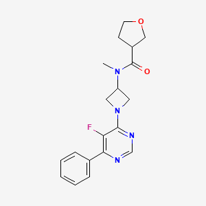 N-[1-(5-Fluoro-6-phenylpyrimidin-4-yl)azetidin-3-yl]-N-methyloxolane-3-carboxamide
