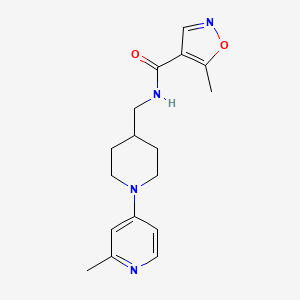 molecular formula C17H22N4O2 B2663775 5-甲基-N-((1-(2-甲基吡啶-4-基)哌啶-4-基)甲基)异噁唑-4-甲酰胺 CAS No. 2034468-03-4