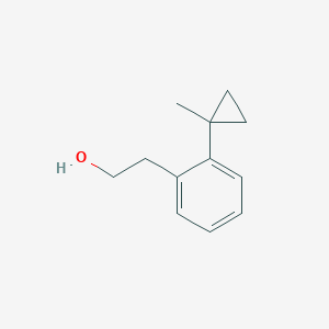 molecular formula C12H16O B2663777 2-[2-(1-甲基环丙基)苯基]乙醇 CAS No. 2172605-76-2