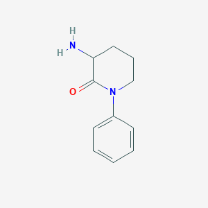 molecular formula C11H14N2O B2663778 3-氨基-1-苯基哌啶-2-酮 CAS No. 1233344-51-8