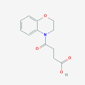 molecular formula C12H13NO4 B2663779 4-(3,4-dihydro-2H-1,4-benzoxazin-4-yl)-4-oxobutanoic acid CAS No. 897765-68-3