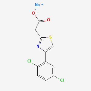 molecular formula C11H6Cl2NNaO2S B2663782 sodium 2-[4-(2,5-dichlorophenyl)-1,3-thiazol-2-yl]acetate CAS No. 2377035-17-9