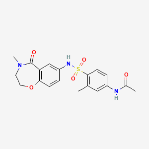 N-(3-methyl-4-(N-(4-methyl-5-oxo-2,3,4,5-tetrahydrobenzo[f][1,4]oxazepin-7-yl)sulfamoyl)phenyl)acetamide