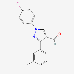 1-(4-fluorophenyl)-3-(3-methylphenyl)-1H-pyrazole-4-carbaldehyde