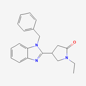molecular formula C20H21N3O B2663797 1-乙基-4-[1-苄基苯并咪唑-2-基]吡咯烷-2-酮 CAS No. 912890-58-5