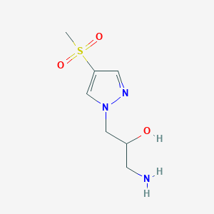 1-Amino-3-(4-methylsulfonylpyrazol-1-yl)propan-2-ol