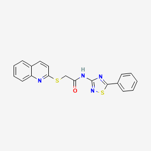 N-(5-phenyl-1,2,4-thiadiazol-3-yl)-2-(quinolin-2-ylsulfanyl)acetamide