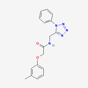 molecular formula C17H17N5O2 B2663808 N-((1-phenyl-1H-tetrazol-5-yl)methyl)-2-(m-tolyloxy)acetamide CAS No. 920462-87-9