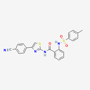 N-[4-(4-cyanophenyl)-1,3-thiazol-2-yl]-2-[(4-methylphenyl)sulfonylamino]benzamide