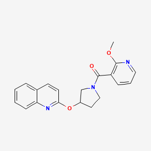 (2-Methoxypyridin-3-yl)(3-(quinolin-2-yloxy)pyrrolidin-1-yl)methanone