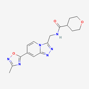 N-((7-(3-methyl-1,2,4-oxadiazol-5-yl)-[1,2,4]triazolo[4,3-a]pyridin-3-yl)methyl)tetrahydro-2H-pyran-4-carboxamide