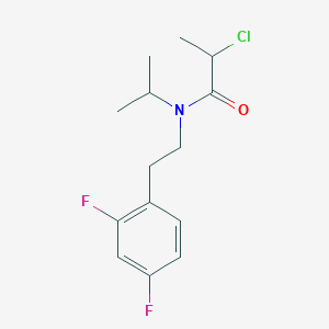 2-Chloro-N-[2-(2,4-difluorophenyl)ethyl]-N-propan-2-ylpropanamide