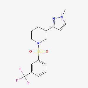 3-(1-methyl-1H-pyrazol-3-yl)-1-((3-(trifluoromethyl)phenyl)sulfonyl)piperidine